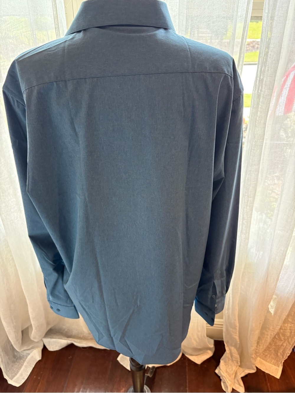 Lucky Brand Men's Long-Sleeve Dress Shirt in Teal Blue - Picture 2 of 5